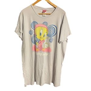 Vintage Tweety Bird Looney Tunes Sleep Shirt One Size Distressed 2003